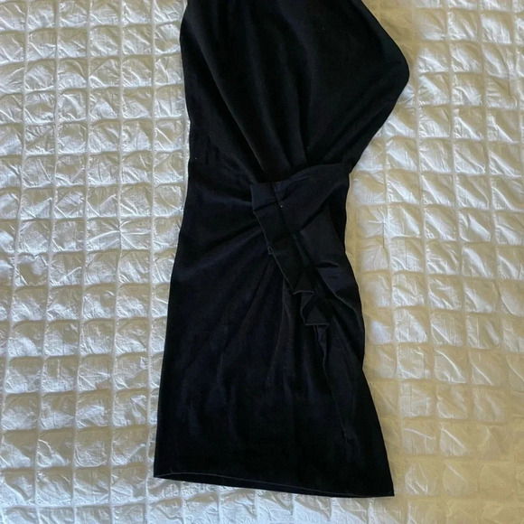 Iro black knit one shoulder mini dress - Picture 2 of 7